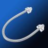 Gsycle 40cm Long Door Loop with Triangle Ends, Door Wire Conduit Flexible Gooseneck Door Cable Protector for Exposed Mortise Mounting Protect Wire Cable view 2