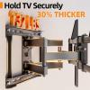 IWORKBOARD 75 85 90 inch Full Motion TV Wall Mount for 40-90'' TV Mount, Heavy Duty Adjustable articulating Bracket Tilt Swivel Extension Level, VESA 600x400mm, 16" Studs, 132 lbs for 65 70 75+ TVs view 2