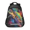ALAZA Turtle in Rainbow Color Backpack Bookbag Laptop Notebook Bag Casual Travel Trip Daypack for Women Men view 1