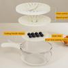 2 In 1 Drainer, 2 In 1 Drainer And Strainer, Double Layer Swivel Drainer 2 in 1 Bowl Strainer Combo, Bilayer Collapsible Detachable with Handle, 2 in 1 Drainer and Strainer with Collapsible Handle (C) view 4