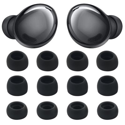 6 Pairs Replacement Eartips Silicone Buds Ear Tips S/M/L 3 Size Earbuds Set Compatible with Samsung Galaxy Buds Pro Earphone Ear Tips (6 Pairs, Black)