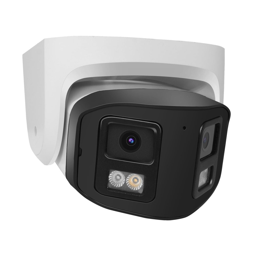4K 8MP Dual Lens PoE IP Security Camera with 180 Ultra Wide Viewing Angle, 2 Way Talk, Human Detection, SD Card Slot(256GB), Full Color/IR2.0 Night Vision, Compatible with Third-Party NVR or Software