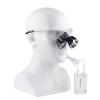 Lab Magnifier 3.5X 420MM Binocular Loupes Black Len Cone with LED Headlight HeadLamp (Silver) view 2