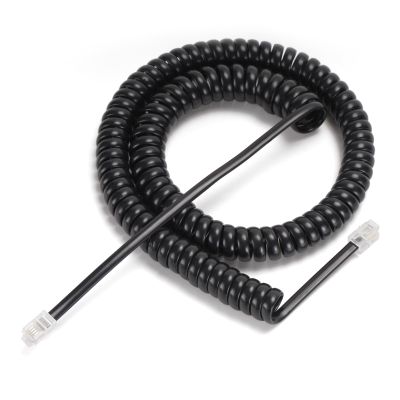 Phone Cord 13FT Uncoiled (1.4FT Coiled), 1Pack Telephone Cord, RJ9 Telephone Cords for Landline Phones Woks with Polycom VVX 601 IP Phone, Black