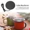 55C Constant Temperature Coffee Mug Warmer, 3 Levels USB Candle Warmer, Automatic Warmer Heating Plate for Office Desk (Black) view 2