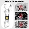12 Pcs Cord Organizer, Stocking Stuffers for Men Portable PU Leather Cord Holder Winder Keeper Earphone Cable Cord USB Straps Earphone Winder with Leather Handmade(Black/White/Grey) view 4