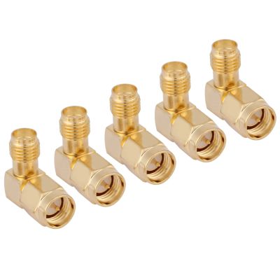ZJchao 5 SMA Connector 90degree Angle Copper 50, fit for Device Using SMA connectors, Replacement for The Broken one, Suitable for Connecting RF Cable in RF Circuit of Microwave