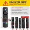 (2 Pack) OneBom Protective Remote Cover, Silicone Remote Control Case, Anti Slip Shockproof Protective Case with Lanyard(Not Golw Blue&Not Golw Red) view 2