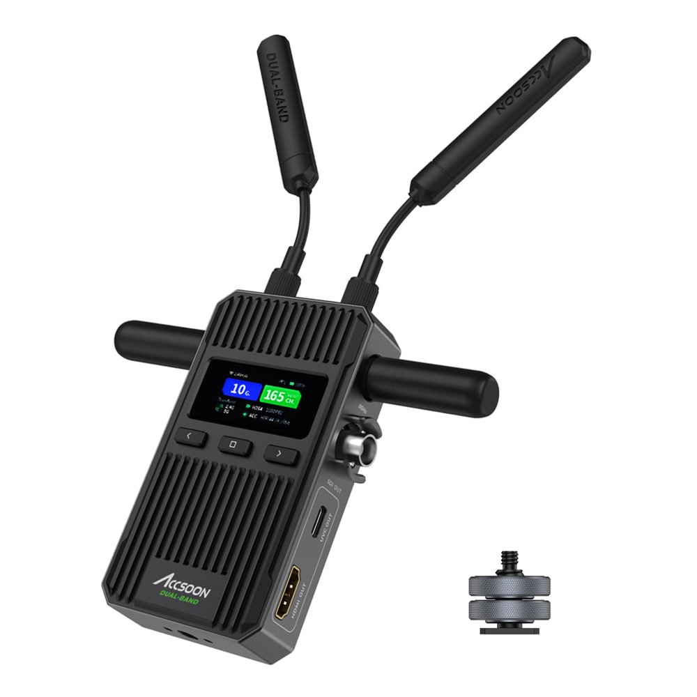 Accsoon CineView 2 SDI HDMI Wireless Video Receiver, Dual-Band 1500ft Range 50ms Latency, UVC Live Streaming, 4 Devices Monitoring, Compatible with CineView HE/SE/Quad-Extra Receiver