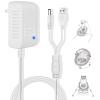 Charger for Ingenuity Baby Swing,Replacement Power Cord for Baby Rocker,2-in-1 Compact Portable Chargers Compatible with InLighten,Simple Comfort,ConvertMe,Swing'n Go,Adapter Charger USB A &DC Plug view 1