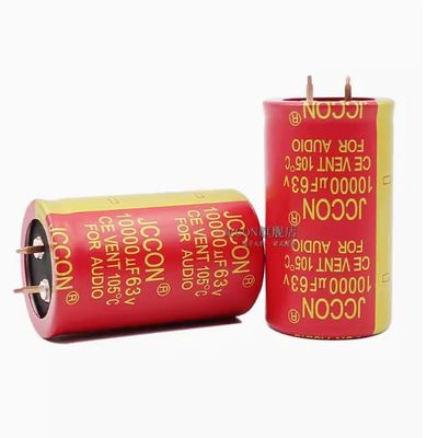 10000uf 63v JCCON Copper Foot red Robe Audio Amplifier with Sufficient Voltage and capacitance Filtering Capacitor 30x50