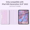 JKSML Keyboard Case for iPad 11th 10th Generation 11/10.9 inch A16 2025/2022, 7 Colors Backlit, Detachable Wireless Keyboard for iPad 10th Gen, Built-in Pencil Holder, Auto Sleep/Wake, Purple view 2