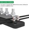 Ambuker 2Pcs 600A High Current Bus Bar 12-48V DC Heavy-Duty Copper Distribution Block 4 x M10 (3/8") Terminal Studs 8 Screws with Cover Battery Busbar Box for Automobiles Boat RV Truck (Black&Red) view 4