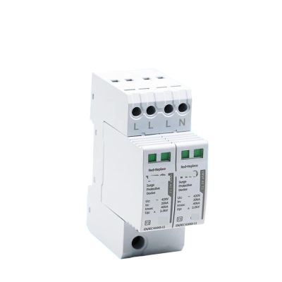 AC Surge Protector Protection AC SPD 4P 20-40KA 420V House Lightning Surge Protector Protective Low-Voltage Arrester Device