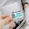 3 Pcs Ask Me About Real Estate Sticker, Real Estate Decal Laptop, Real Estate Computer Decal, Real Estate Laptop Sticker Agent Labor Woker Investor Stickers Laptop Phone Car Helmet 3"x3" (R1) view 2