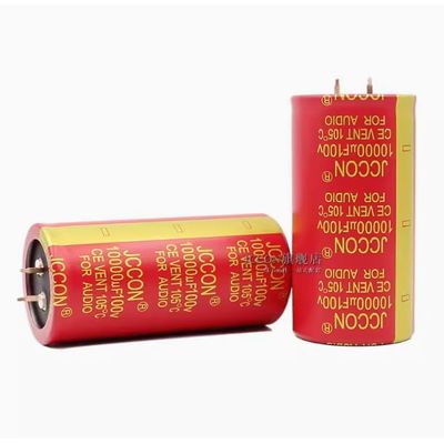 10000uf 100v JCCON Copper Foot red Robe Audio Amplifier with Sufficient Voltage and capacitance Filtering Capacitor 35x70