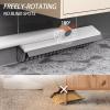 Floor Scrubbing Brush with 57" Adjustable Long Handle,3 in 1 Living Grout Brush with Squeegee,V-Shape Stiff Brush Bristle,Heavy Duty Bathroom Cleaning Brush for Tile,Deck,Patio,Wall,Garage,Kitchen view 3