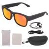flexman Smart Glasses, Stereo Noise Cancelling Cordless Bluetooth Polarized Sunglasses with Headphone for Cycling Running Driving Fishing (Golden) view 1
