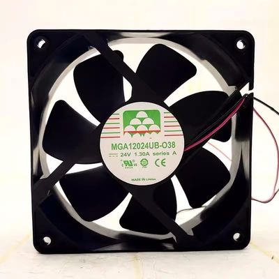for MGA12024UB-O38 24V 1.30A 12cm high air Volume Industrial Control Frequency Converter Cooling Fan