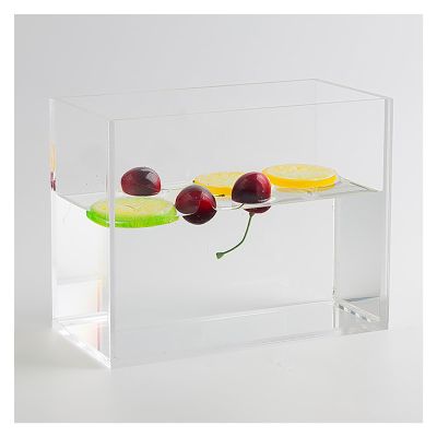 Acrylic Water Tank Shallow Water Shooting, Transparent Box, Used for Shooting, Storing Items, Display Storage Box(15x15x10CM/5.9x5.9x3.9in)