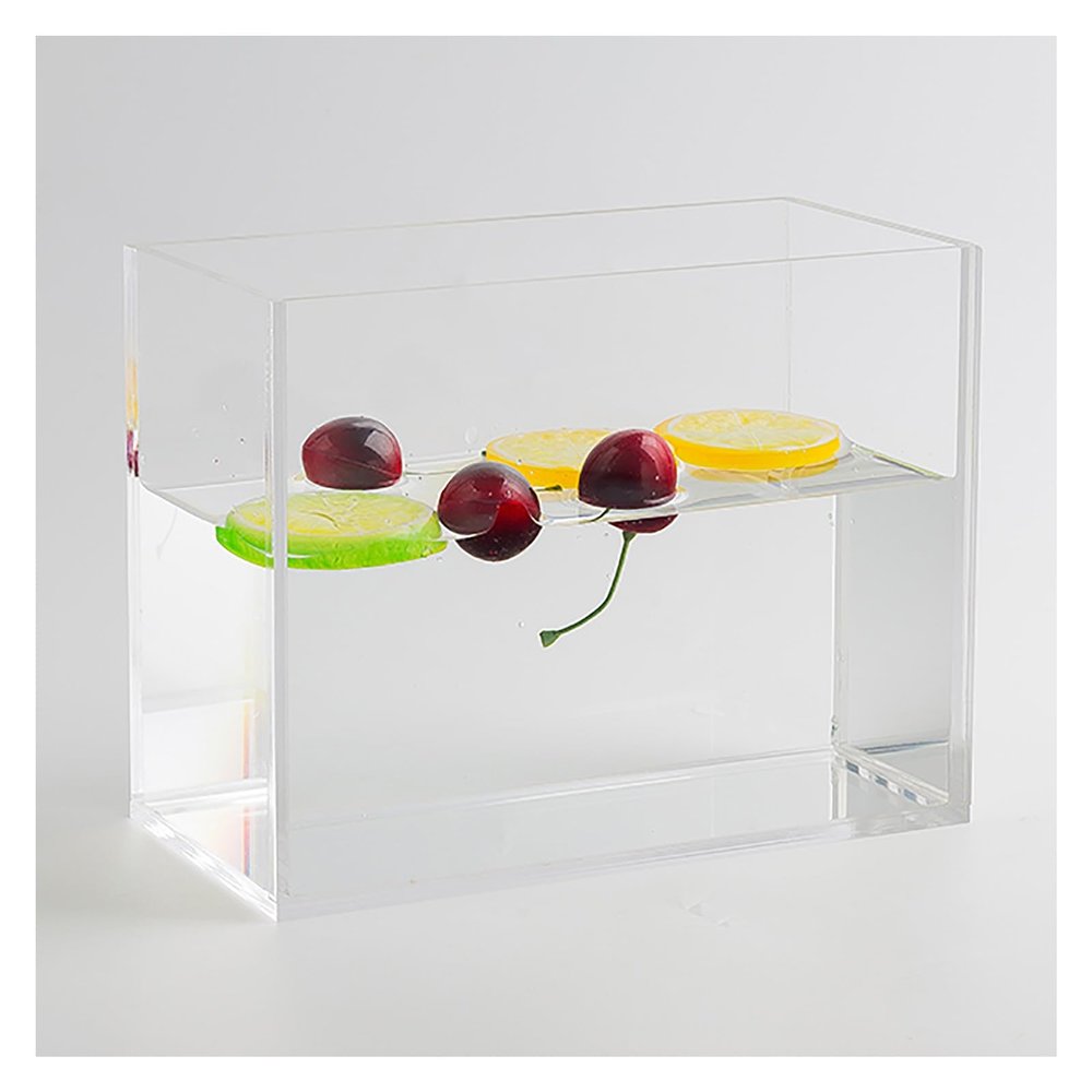 Acrylic Water Tank Shallow Water Shooting, Transparent Box, Used for Shooting, Storing Items, Display Storage Box(15x15x10CM/5.9x5.9x3.9in)