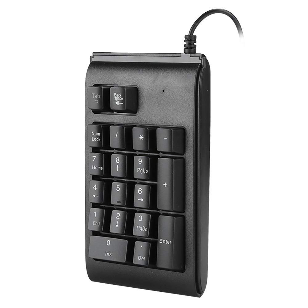 flexman USB Number Pad, 19 Key Wired Numeric Keypad, 3 Colors Breathing LED Backlit Keypad, Portable Mechanical Keyboard for Laptop, Desktop Computer