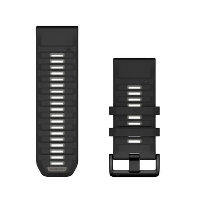 Garmin QuickFit, 22mm Black/Pebble Gry Silicone Band