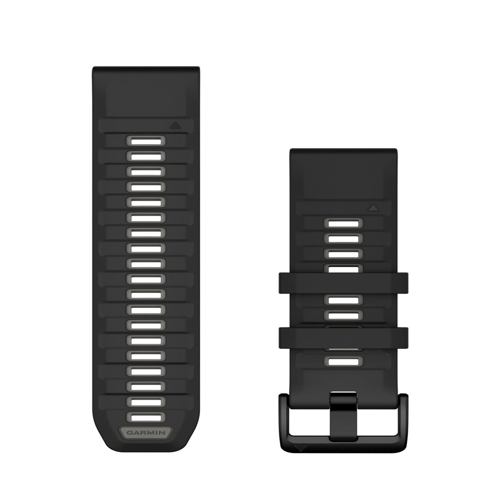 Garmin QuickFit, 22mm Black/Pebble Gry Silicone Band