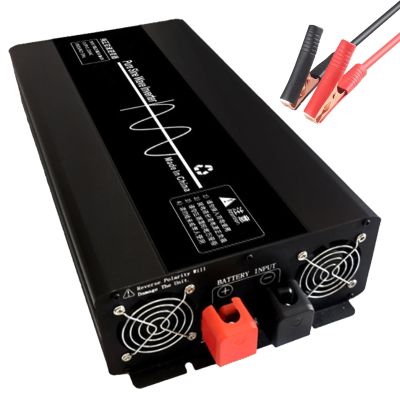 3500W 4500W 7000W Pure Sine Wave Car Power Inverter DC 12V to AC 110V Voltage Converter Adapter for Trucks Outdoor Camping, with LCD Display for Home,RV Vehicle,Road Trips,Camping(4500W,12Vto110V)