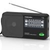 TOMASHI Portable AM FM Shortwave Radio with Large Knob, Big Speaker, and Headphone Jack,Transistor Radio with Best Reception for Seniors and Home (Black) view 1