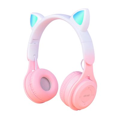 Game Headset, Cat Headphones with Microphone 94dB Volume Limited for School/iPad/PC/TV/Cellphones,