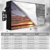Hsqirky Outdoor TV Cover for 60 to 65 Inch, Grey Ombre Coastal Weatherproof & Waterproof Outside TV Covers with Remote Pockets, Summer Nautical Beach Ocean Seaside TV Enclosure for LED, LCD TVs view 2