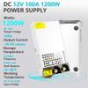 VIXKPIRR DC 12V 100A 1200W Power Supply, 110V AC to 12V DC Converter Transformer Adapter 100amp 1200W Switching Power Supply for LED Strip Light CCTV Camera Security System Radio 3D Printer view 4