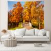 CHNYWORK 15ftx10ft Autumn Scenery Backdrop Alexander Park Lake Bridge Yellow Leaves Russia Park Fall Scenery Background Autumn Fall Party Decoration Banner Baby Shower Photo Studio Props Wallpaper view 3