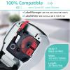 NineLeaf 100 PK Compatible for Dymo D1 45017 S0720570 Label Tape 12mm 1/2 Inch Black on Red Refill Tape for LabelManager 160 280 360D PnP 500TS LabelWriter 450 Duo COLORPOP Label Maker view 2