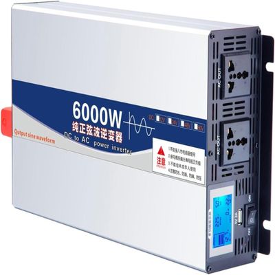 Car Power Inverter 6000W Pure Sine Wave Inverter 12V 24V 48V 60V 72V DC to 110V 120V 230V AC Adapter Converter for Truck, Home, RV, Off-Grid Solar Power Inverter(48Vto220V)