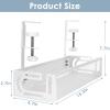 Under Desk Cable Management Tray, Cable Management Under Desk No Drill, Wire Management Tray with Clamp, Cord Organizer for Home Office, White view 2