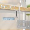 Under Desk Cable Management Tray, Cable Management Under Desk No Drill, Wire Management Tray with Clamp, Cord Organizer for Home Office, White view 4
