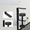 Under Desk Cable Management Tray, Cable Management Under Desk No Drill, Wire Management Tray with Clamp, Cord Organizer for Home Office, Black view 3