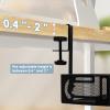 Under Desk Cable Management Tray, Cable Management Under Desk No Drill, Wire Management Tray with Clamp, Cord Organizer for Home Office, Black view 4