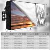 Hsqirky Outdoor TV Cover for 60 to 65 Inch, Black Grey Forest Weatherproof & Waterproof Outside TV Covers with Remote Pockets, Contemporary Silhouette Abstract Art TV Enclosure for LED, LCD TVs view 2
