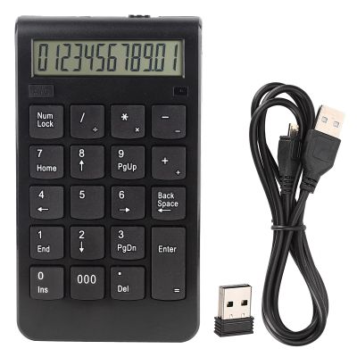 Locadence Numeric Keypad, Black ABS 19 Keys Portable Number Pad for Laptop, PC, Desktop, Notebook