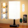 Light Therapy Lamp 10000 Lux Therapy Light with Remote and Touch Control, 3 Color Temperature, 5 Brightness Level Full Spectrum Light with USB C & A Ports Home/Office Use As Lift Mood, Black, 24W view 1