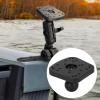 1.5 Inch Rubber Ball Base Nylon Mounting Plate, Aluminum Alloy Universal Electronic Plate for Fish Finder Mount, C Size Socket Arm view 4