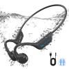 Bone Conduction Swimming Headphones Underwater,IPX8 Waterproof Bluetooth 5.4 Open Ear Headphones with 32G MP3 Memory for Swimming,Running, Cycling and More Activities view 1