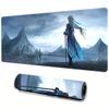 Genshin Impact Mouse Pad Large Gaming Mouse Pad Durable Non-Slip Natural Rubber Base Anime Mouse Pad for Office and Home Neuvillette 1,35.4 * 15.7 inch view 1