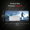 Genshin Impact Mouse Pad Large Gaming Mouse Pad Durable Non-Slip Natural Rubber Base Anime Mouse Pad for Office and Home Neuvillette 1,35.4 * 15.7 inch view 3