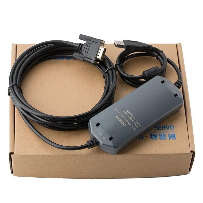 MINZIHAO S7-200 PLC Programming Cable Industrial Grade 3DB30 USB PPI Support Smart ST SR 700/1000 TP177A HMI Touch Screen(Economic Version)