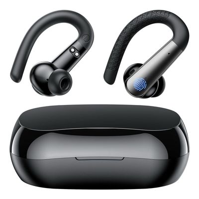 Earbuds for HMD Skyline - Bluetooth Headphones with Earhooks Waterproof IPX6 Sports Workout Earbuds with LED Display for Gym Running Exercise Fitness with Mic - Black