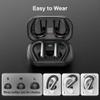 Earbuds for Samsung Galaxy Z Fold6 - Bluetooth Headphones with Earhooks Waterproof IPX6 Sports Workout Earbuds with LED Display for Gym Running Exercise Fitness with Mic - Black view 3